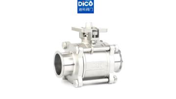 Clamp end ball valve ISO Pad