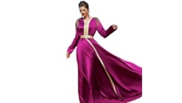 Luxurious Printed Moroccan Kaftan Dubai Abaya Arabic Evening Gown Elegant Muslim Dress for Parties1