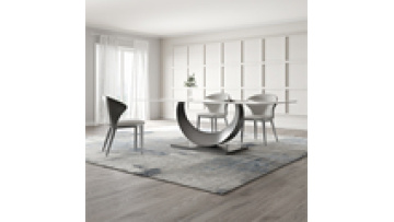 Modern Dining Room Table Marble And Stainless Steel 6 Chairs Luxury Dining Room Set Dining Table1