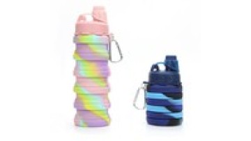 Outdoor collapsible water bottle ironing resistant drop resistant Large capacity food grade silicone sports water cup w1