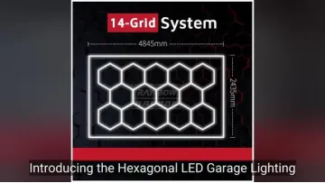 Hexagonal LED Garage Lighting Grid System for Superior Illumination1
