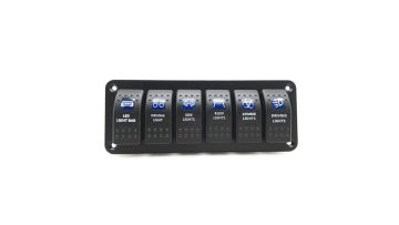 LED Rocker Switch Panels with Fuse - Weatherproof DC Distribution Switch Panel1