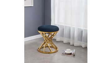 TL-AB31 luxury accent seating velvet upholstered stool