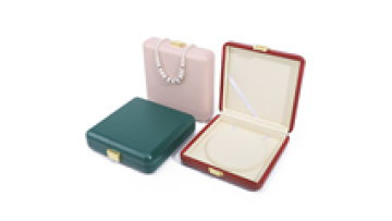 Luxury Leather Jewelry Packaging Ring Box Jewelry Display Necklace Custom Velvet Packaging Wholesale set Pearl jewelry box1