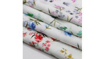 Modern Flower Pattern Design Silver Gilding Foil Printed Rayon Fabric for Women Dress1