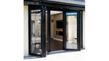 Heavy Duty  Modern designs Thermal Break Aluminum Alloy Double Tempered low-e Glass Bi Folding Door For Patio1