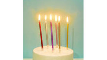 Gold-Plated Pencil Candles for Birthday and Party Decorations1