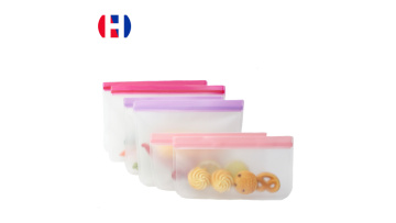 12 Pack Reusable Food Storage Bags , Food Grade Reusable Freezer Bags BPA Free, PEVA Leakproof1