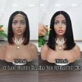 Short Bob Lace Front Wig Human Hair,new Arrival Middle Part 8 Inch Remy Hair,wigs for Black Women wearing Silky Straight Weave