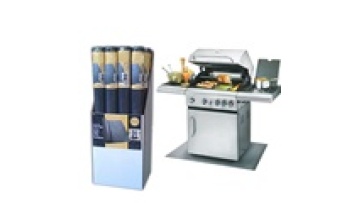 PVC backing fireproof charcoal or gas bbq barbecue grill protective floor capret for patio or garden1