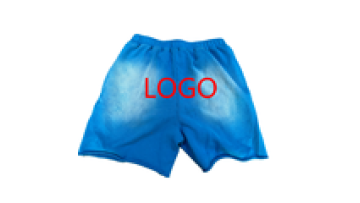 Men custom your own logo Blank Quick Dry Jogging Vintage Distressed Acid Washed Shorts1