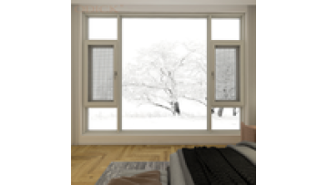 Villa aluminum windows and door design white frame double triple pane thermal break casement window1