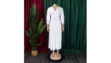 Women's Clothing Party Pleated Dress Long Sleeve Women's Dresses 2024