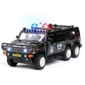 1:32 High simulation Hummer Lengthen Polices Car Model Diecast Toy Vehicles With Sound Light Alloy Toy Car Kid Toys Christmas