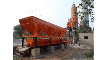 Loading and delivery of concrete mixing plant