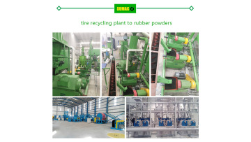 Tyre recycling machine to powder