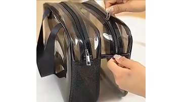 New Trendy Luxury Transparent Clear Pvc Bag Purse Waterproof Toiletry Cosmetic Bags Girls Beauty Brushes Makeup Kit Bag Pouch1