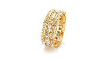 Hot sale custom gold plated crystal paved women designer stretch bracelet set1