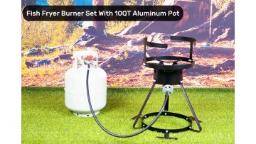 Fish Fryer Burner Set With 10QT Aluminum Pot FH-3832