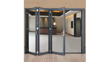 Frame Aluminum Alloy Big Size Glass Graphic Design Modern Foldable Sliding Bi Folding Customized Color Finished Door Waterproof1