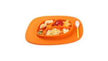 Hot Sale Eco-friendly Safe BPA Free Silicone Baby Dinner Plate Sets1