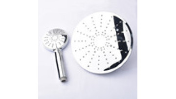 Wholesale Round Gunmetal High Pressure Rainfall 3 Functions ABS Plastic Hand Shower Showerhead Set1