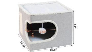 Cat Bed for Indoor Cats Cube House