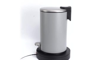 gray powder coating pedal bin