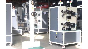 Double wire rewinding equipment