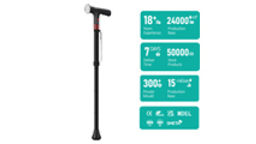 Lightweight Aluminum Alloy Smart Alarm Walking Stick Cross-Border Elderly Cane with Non-slip Four-Leg Design Multi-Functional1