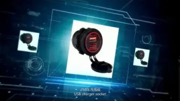 Marine Alloy QC3.0 Dual USB Charger+LED Voltmeter+12V-24V Power Socket Switch Car Decoration Accessories Marine Charger1