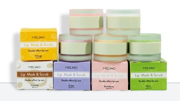 Hot selling Private Label organic vegan Extract Moisturising Moisturizing Nourishing double layers repair Lip scrub Mask1