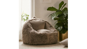 Factory direct price modern  minimalist simple velvet comfort fabric leisure reclining  bean bag lounge living room chair1