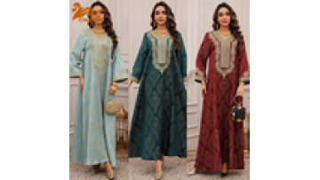 UNI 2025 Eid Muslim Party Dress for Women Ramadan Abaya Jacquard Embroidery Long Dress Morocco Kaftan Dubai Robe Jalabiya1