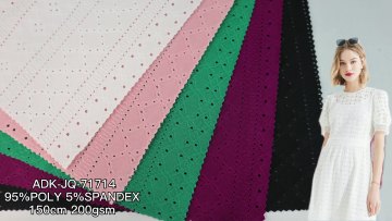 China factory price  feeling soft wholesale garment tales water soluble dot  jacquard polyester fabric and textiles for clothing1