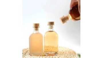 500ml Wholesale sealed frosted transparent beverage glass bottle with square cork fruit custom wine bottle1