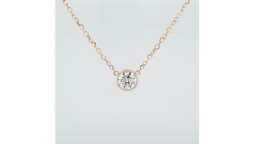 lab grown solitaire necklace
