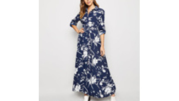 New Dresses Women Formal Luxurious Flower Knee Length Pattern Dress for Women1