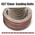 10PCS 13*457MM Sanding Belts 40-1000 Grits Sandpaper Abrasive Band For Sander Belt Abrasive Tool Wood Soft Metal Polishing