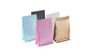 Food Grade Coffee Pouch Custom Packaging Flat Bottom Reusable Aluminum Foil Matt Black Coffee Bag1