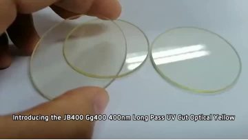 Jingsheng JB400 400nm Long Pass UV Cut Optical Glass Yellow Filter 50% Light Transmittance