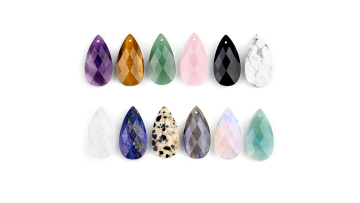 13X15mm Faceted Teardrop Gemstone Pendant SP1801