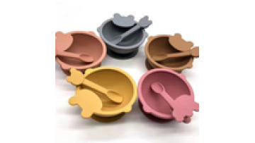 Silicone feeding food tray dishes custom made baby plates  bib  bowl  spoon1