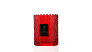 Free Sample Empty Clear Luxury Yellow Red Purple Gray Embossed Glass Candle Jars with Metal Lids1