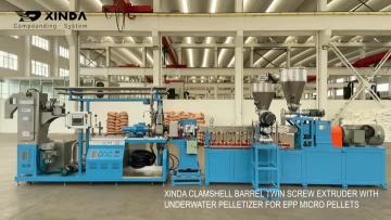 PSHJ-50 twin screw extruder with underwater pelletizer for EPP micro pellets