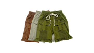 Blank French Terry Mens Puff Print Cotton Stone Wash Sweat Shorts for Men1