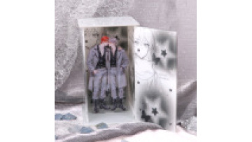 Acrylic Door Opening Stand Box Custom Cartoon Anime Character Acrylic Logo Bracket Desktop Display Custom Acrylic Box1