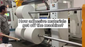 How adhesive materialsget off the machine?