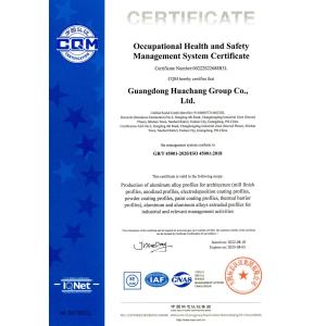 Occupational Health and Safety Management System Certificate