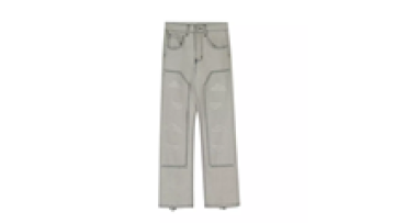 Custom Flared High Quality Print Denim Pants Mens Contrast Stitch Jeans Top Quality1